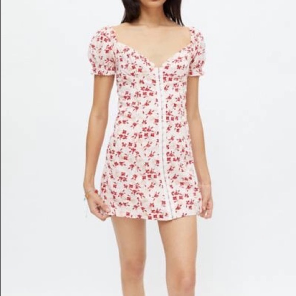 NWT Urban Outfitters Pink Floral Dress - Picture 5 of 10